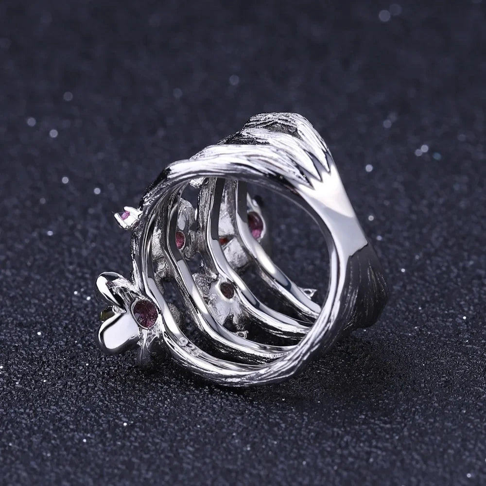 Handmade Sterling Silver Plum Blossom Ring