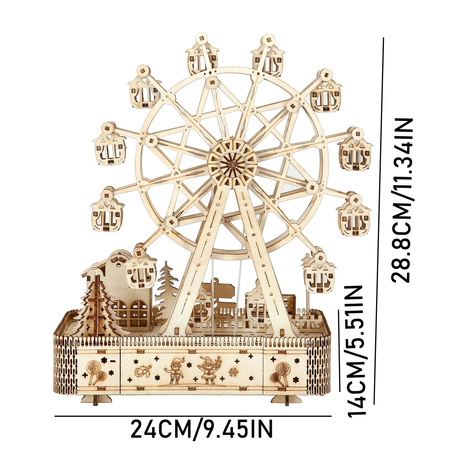 DIY 3D Wooden Puzzle-Ferris Wheel Model