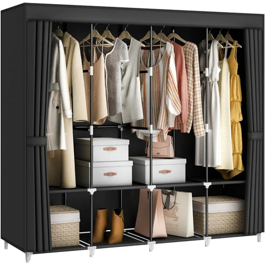 67 Inch Large Capacity Portable Closet w/ Non-Woven Fabric Cover