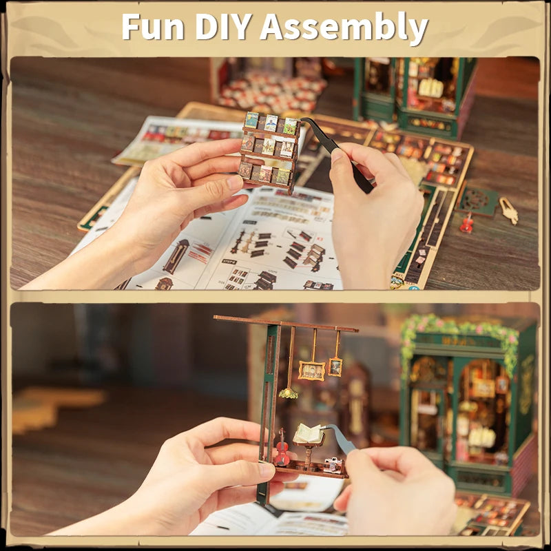 3D Puzzle Miniature Wooden Dollhouse with Lights