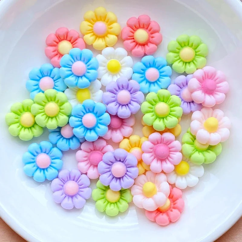 30Pcs Cute Resin Mini Floret Cabochon Scrapbook DIY Embellishments