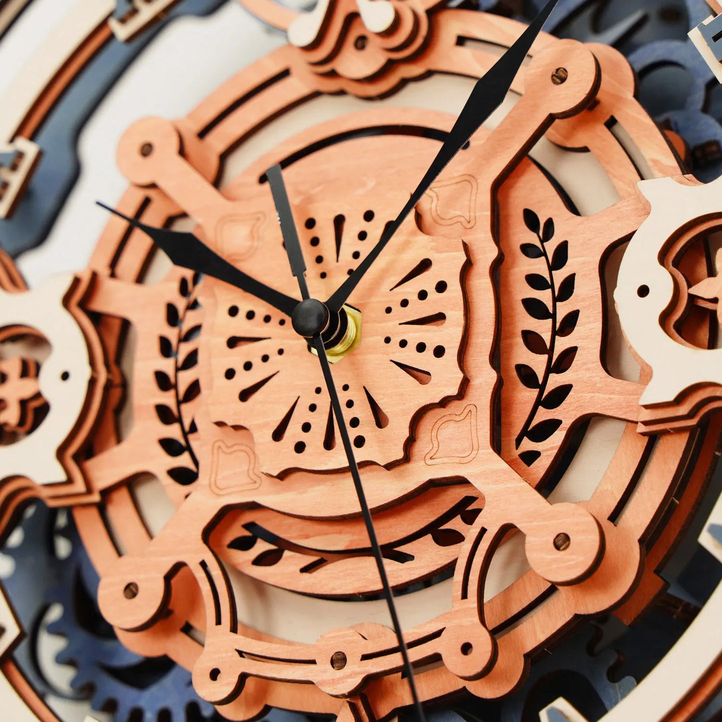 DIY 3D Wooden Puzzle Mechanical Wall Clock