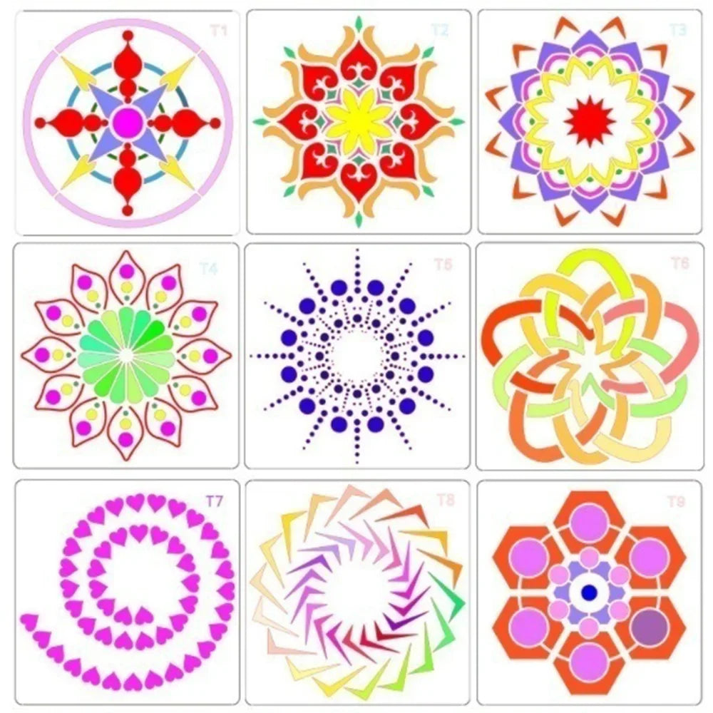 Mandala Stencils for DIY Home Decoration