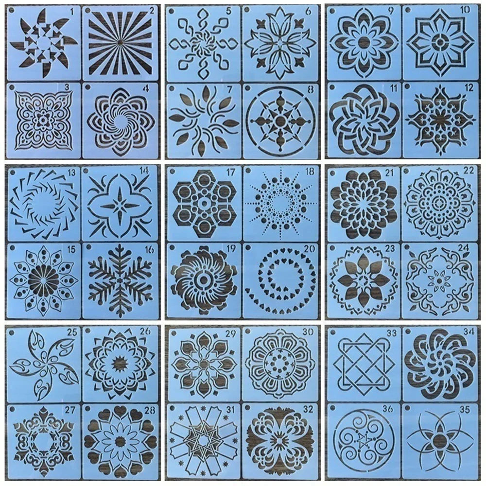 Mandala Stencils for DIY Home Decoration