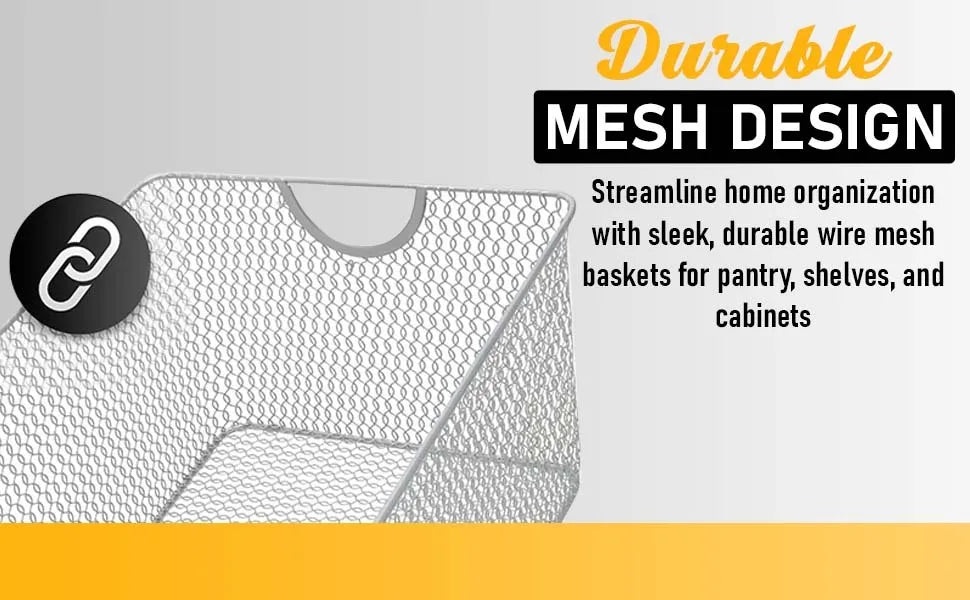 Mesh Wire Storage Basket for Organizing