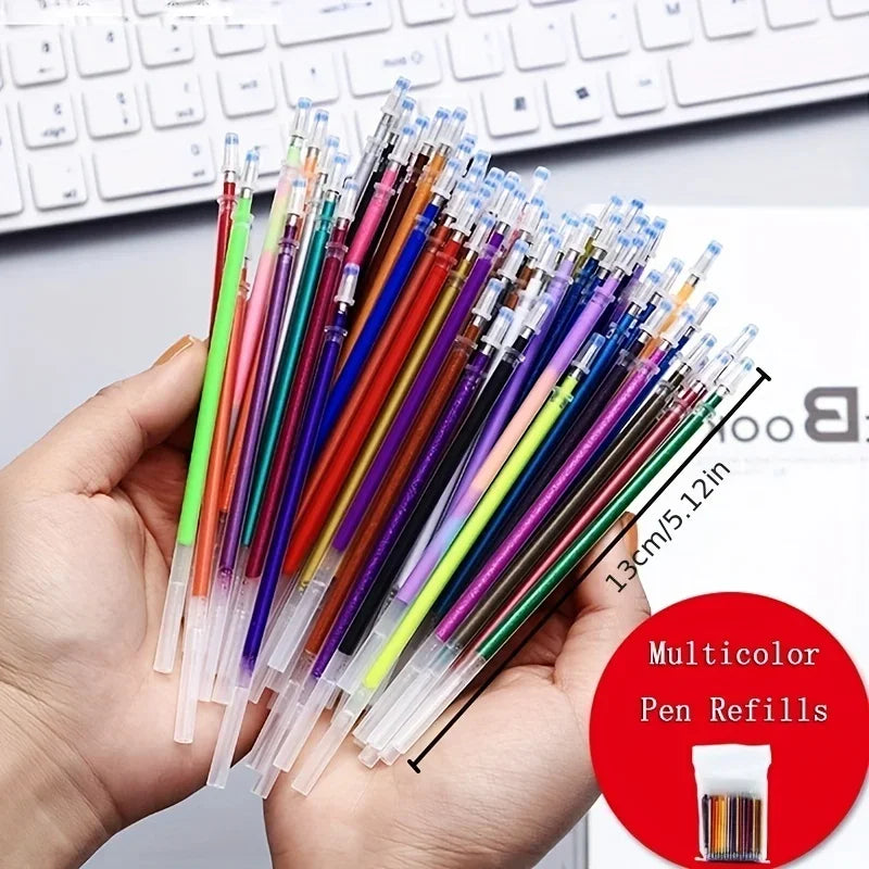 100pcs 1.0mm Glitter Pen Refill Set