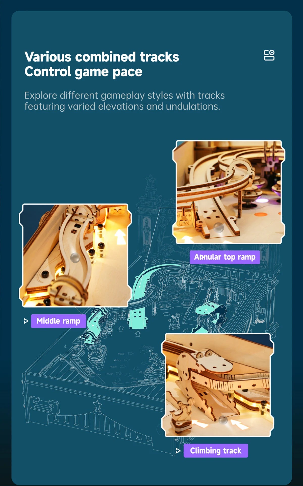 Pinball Machine 3D Wooden Puzzle Building Kit