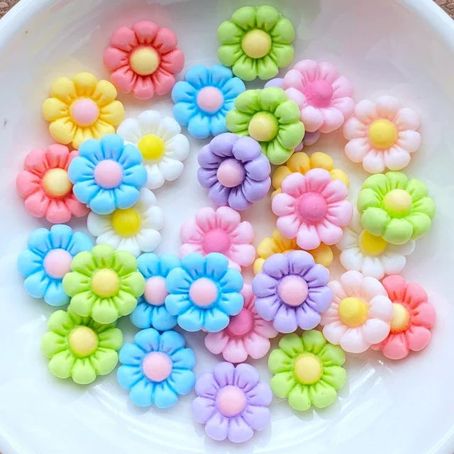 30Pcs Cute Resin Mini Floret Cabochon Scrapbook DIY Embellishments