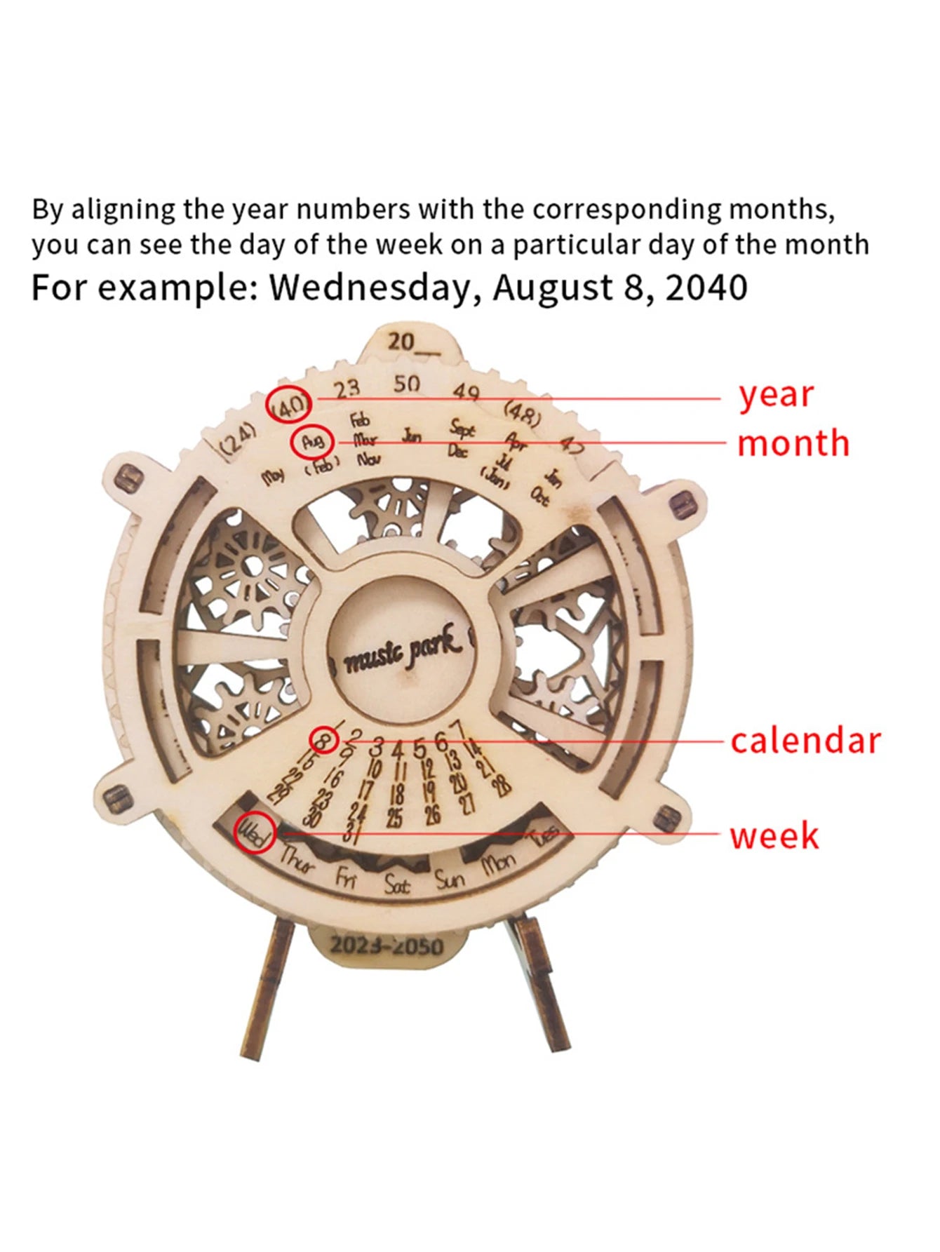 3D Wooden Puzzle Perpetual Calendar kits