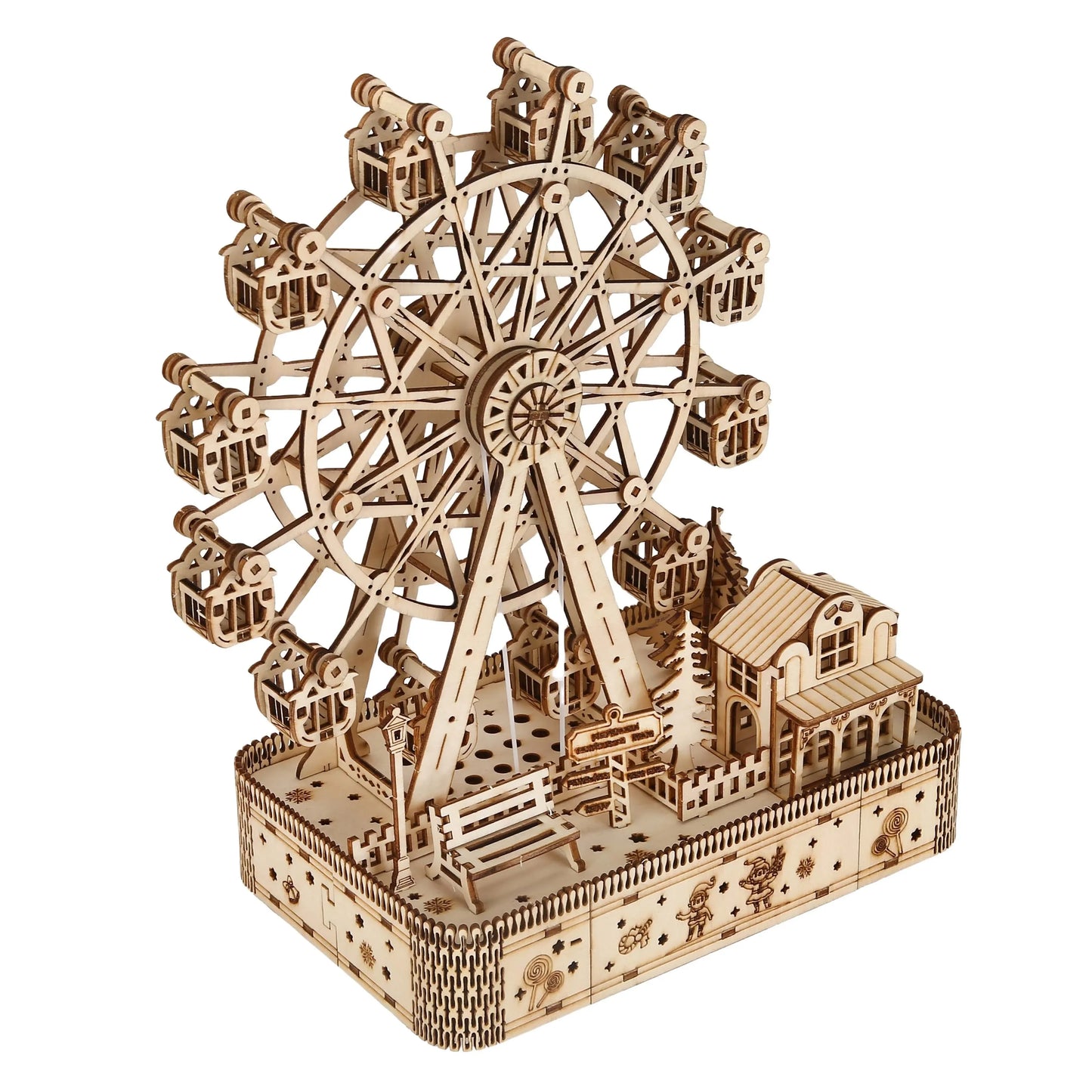 DIY 3D Wooden Puzzle-Ferris Wheel Model