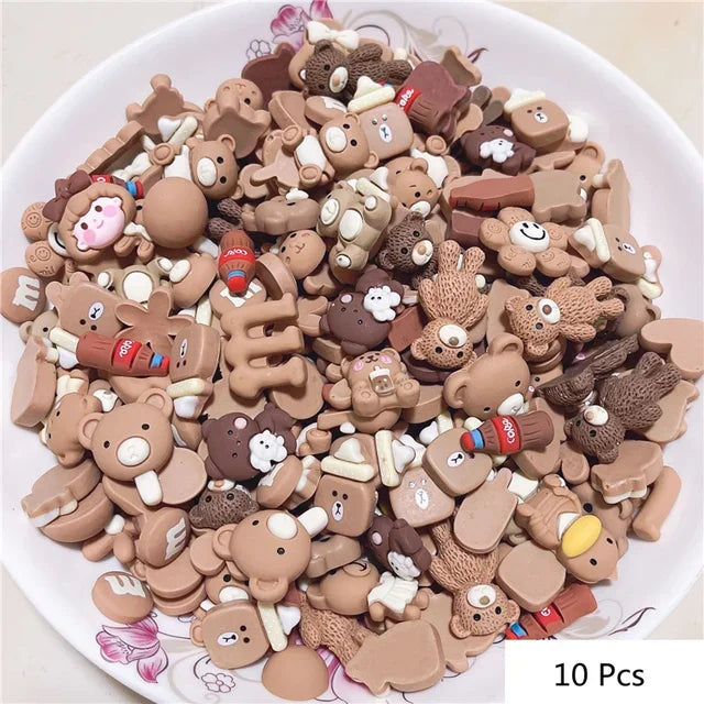 10/30/50/100 Pcs Candy Material Kit 3D Resin Flat Cabochons