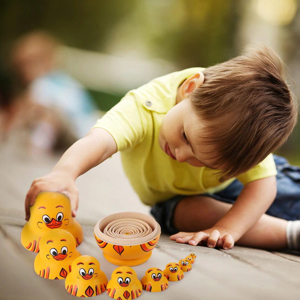 Hand Painted Wooden Nesting Dolls