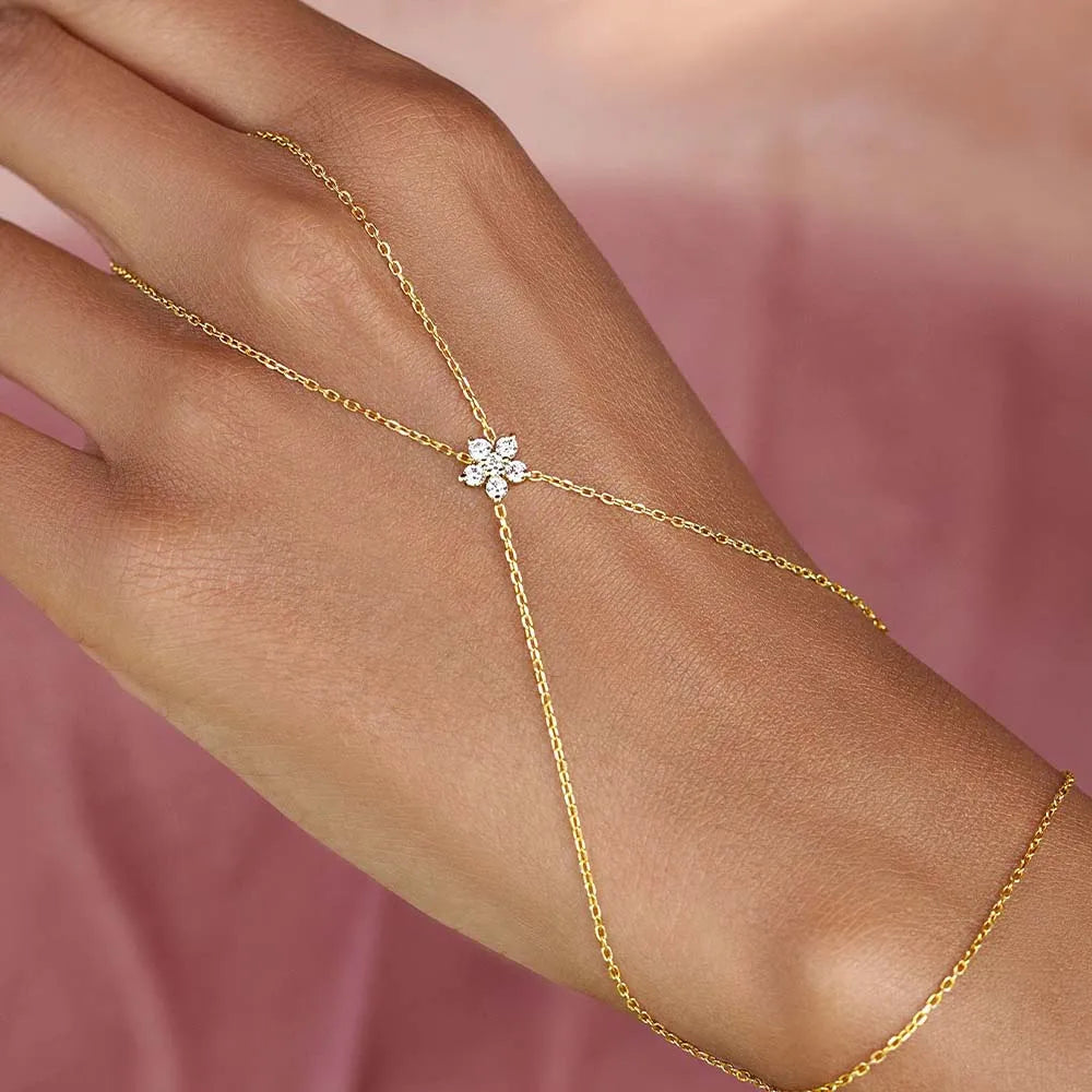 Handmade Simple Flower Ring Bracelet