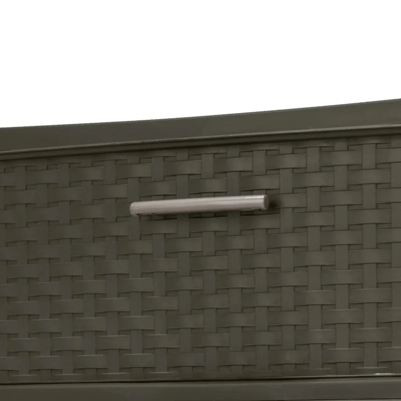 4 Drawer Wide Woven Plastic Organizer