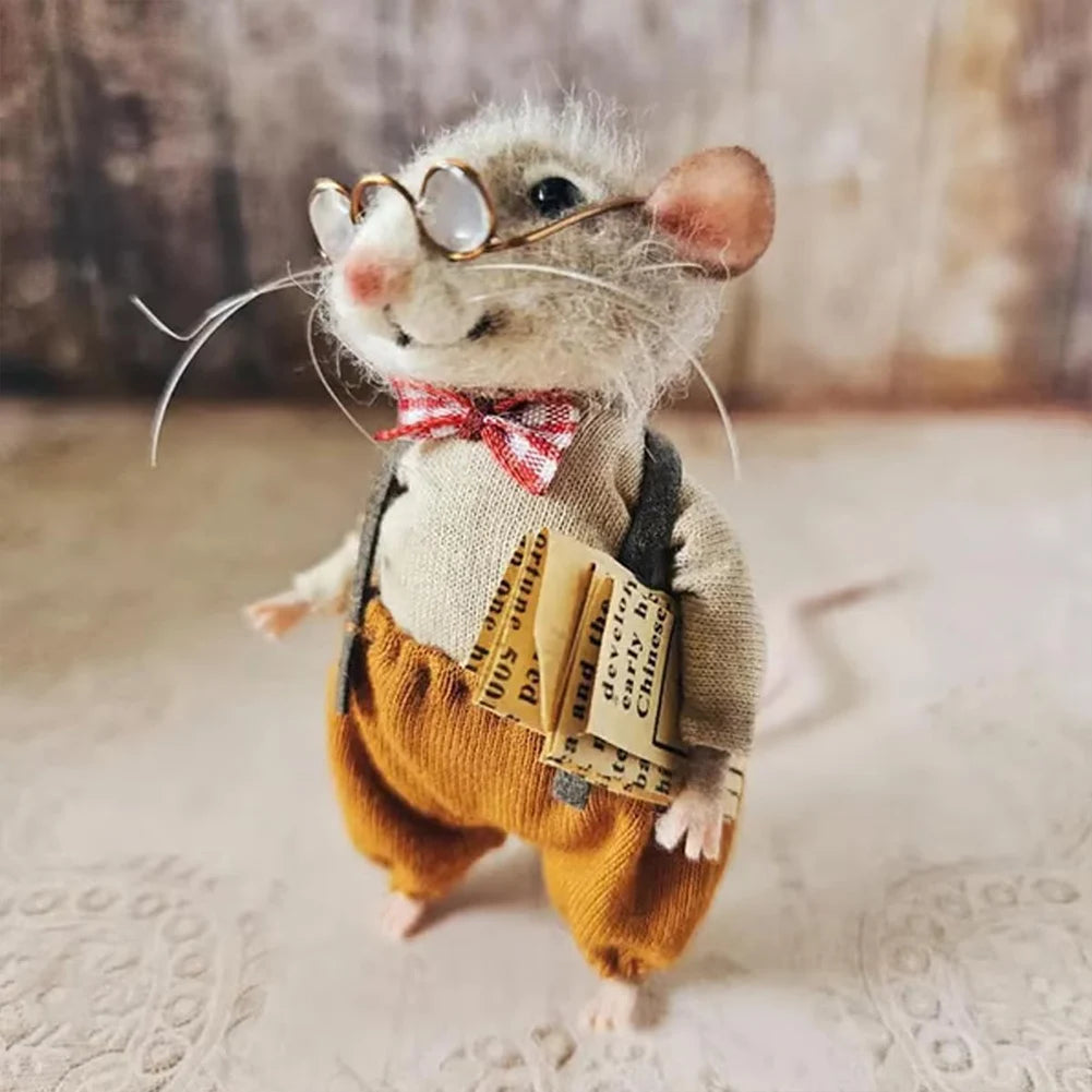 Handmade Needle Felted Mouse Doll Decoration