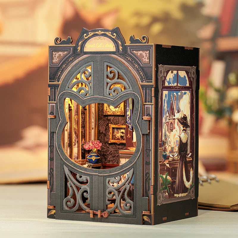 3D Puzzle Miniature Wooden Dollhouse with Lights