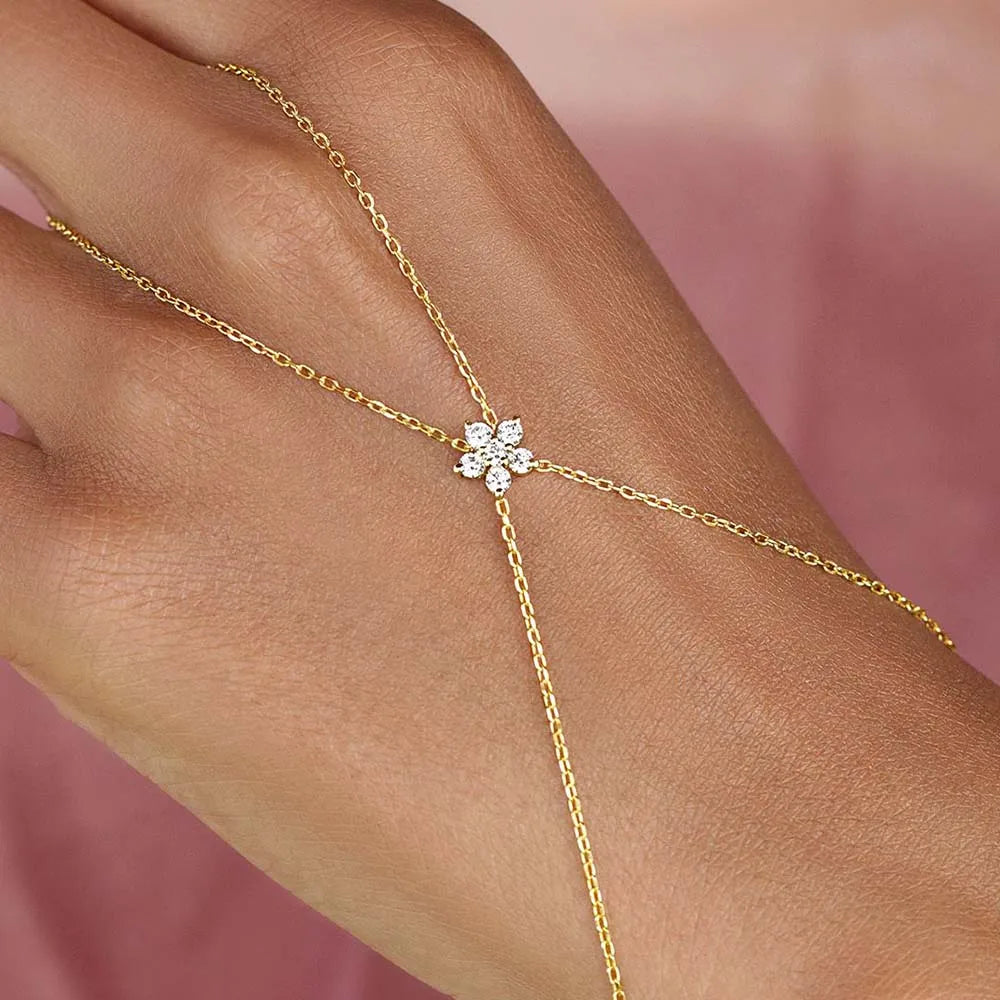 Handmade Simple Flower Ring Bracelet