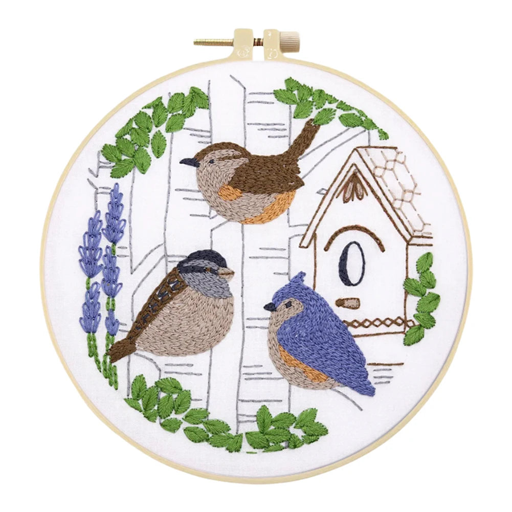 Beginner Embroidery Kit with Hoop