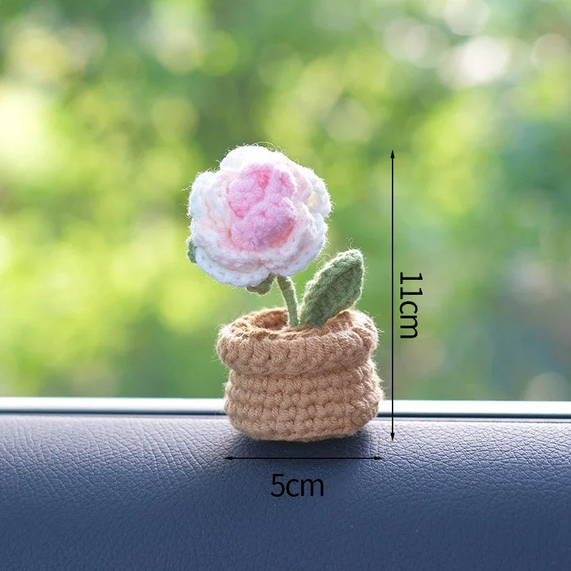 Handmade Crochet Mini Flowers Ornaments