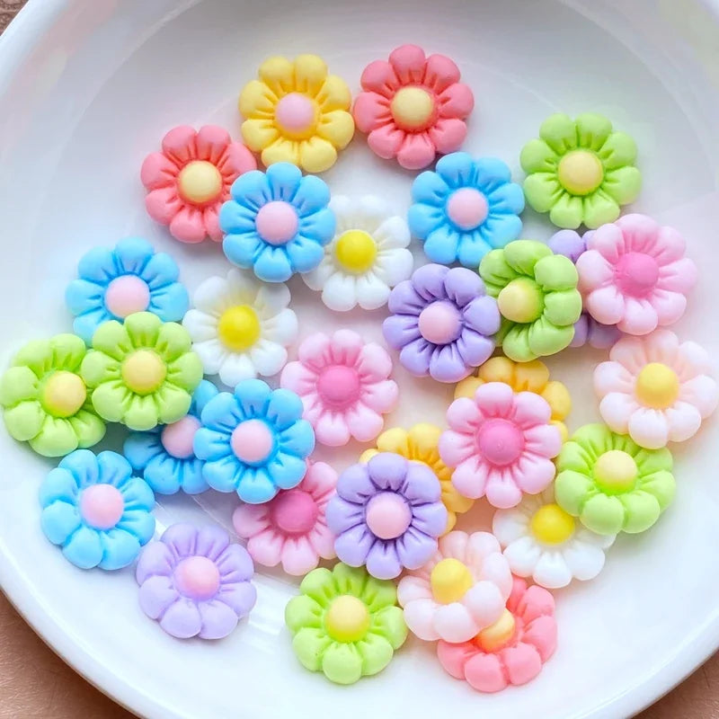 30Pcs Cute Resin Mini Floret Cabochon Scrapbook DIY Embellishments