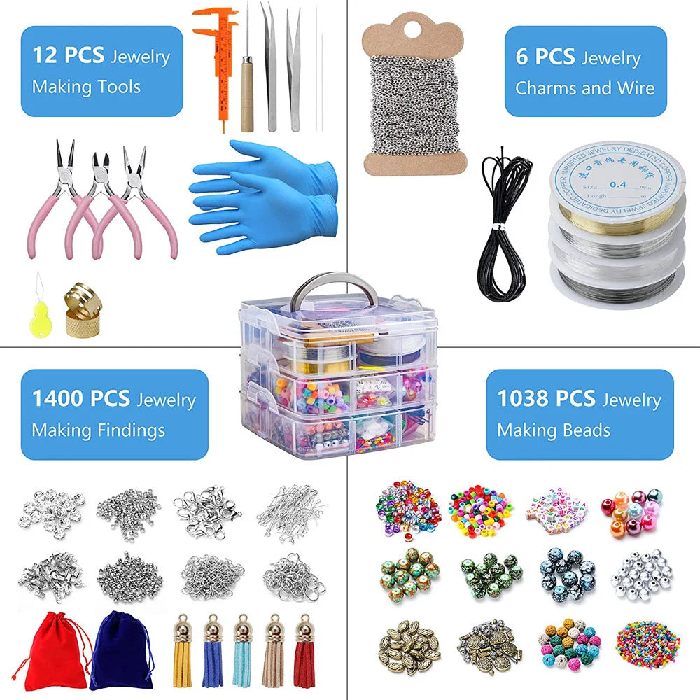 DIY Deluxe Bead Jewelry Making Kit