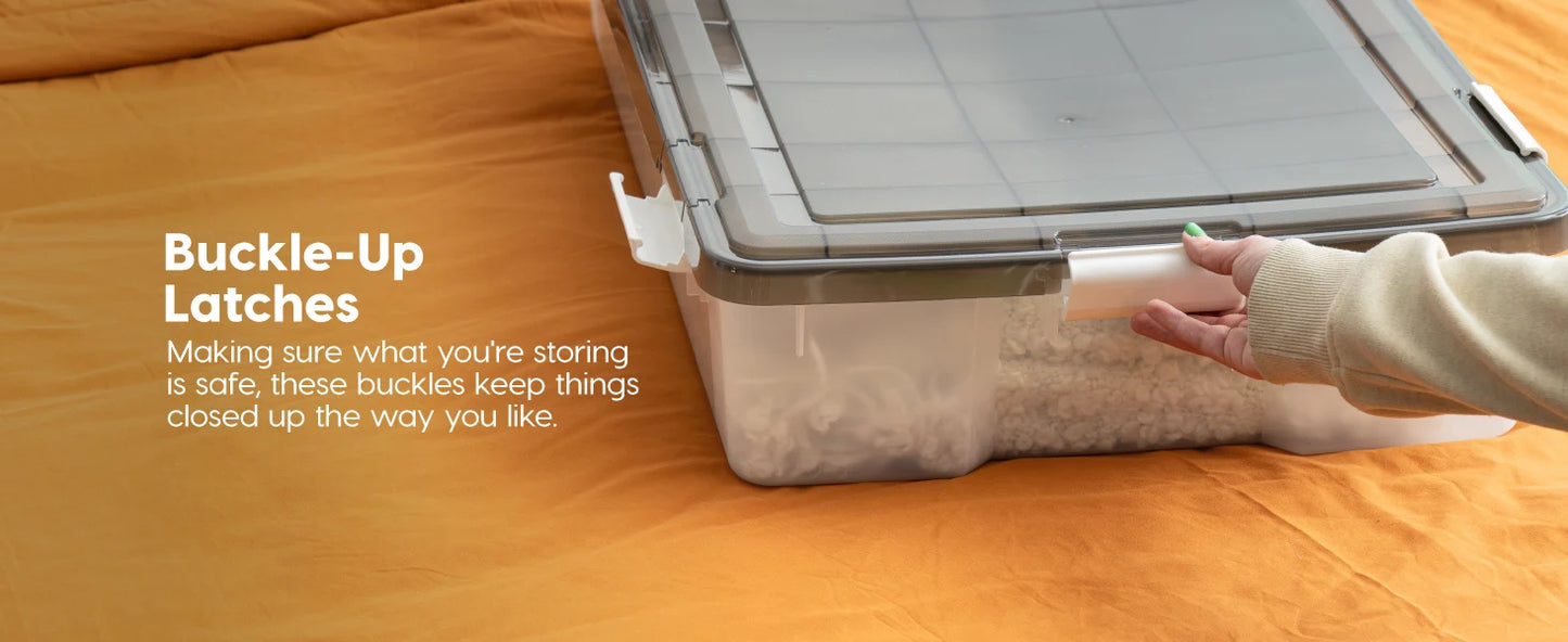 Plastic Storage Bins with Lids