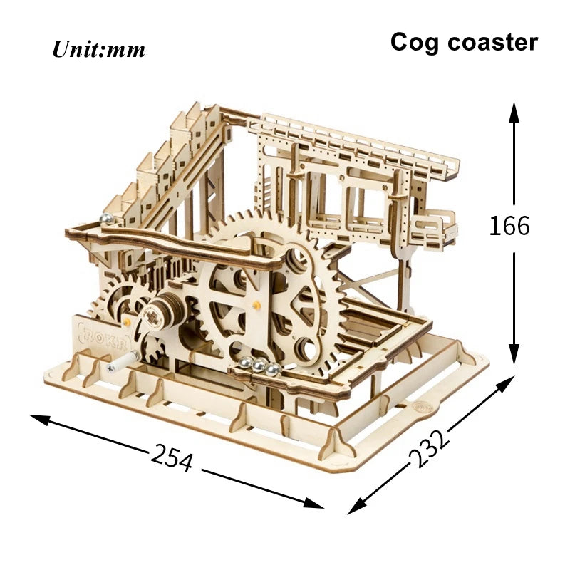 Marble Run 3D Wooden Puzzle DIY Model Kit