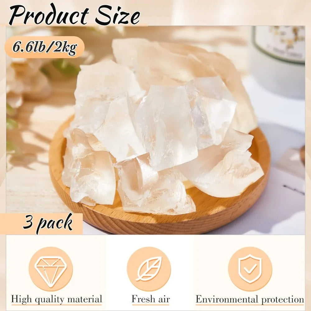 6.6 lb Clear Candle Jelly Gel Wax for DIY Candle Making