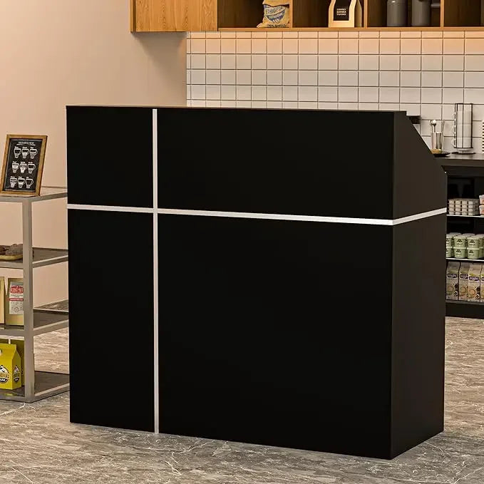 Reception Desk with Counter, Lockers & Storage Shelves