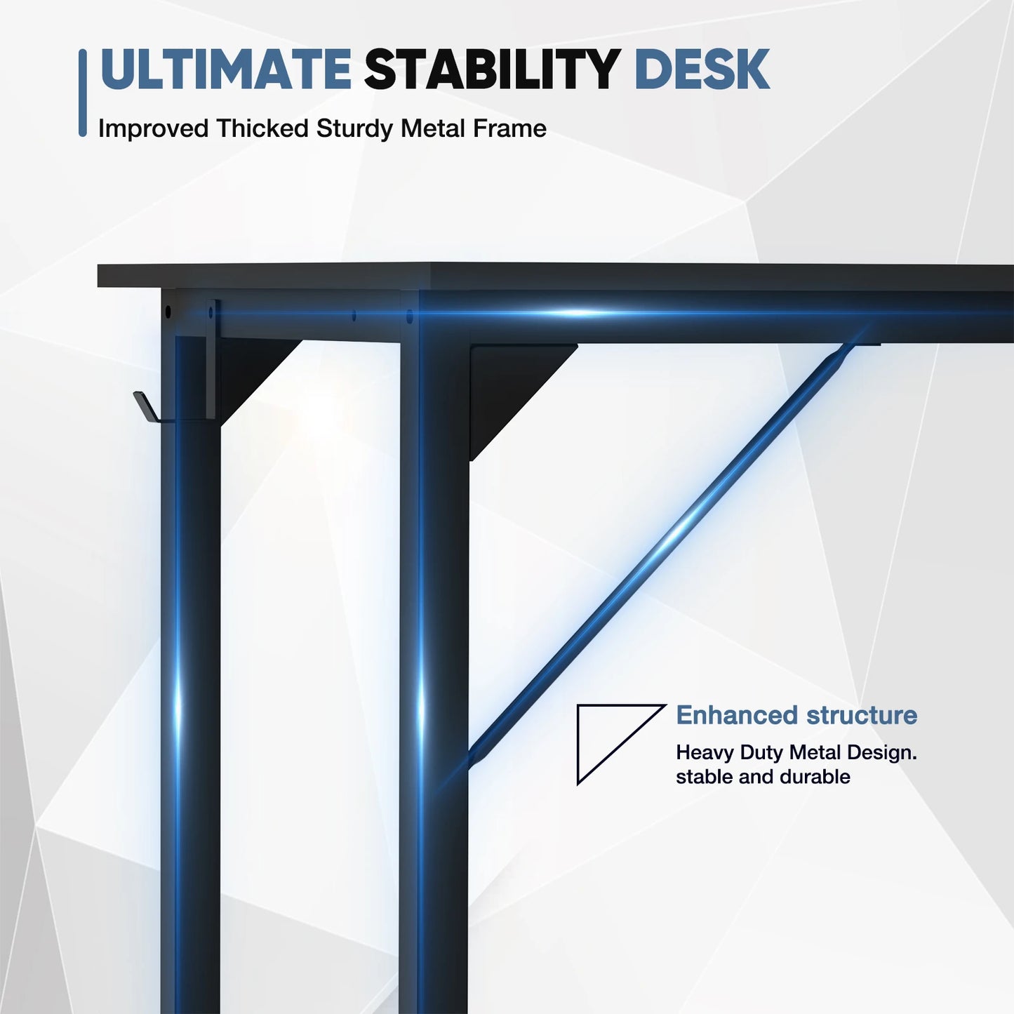 Compact Computer Desk with Side Storage