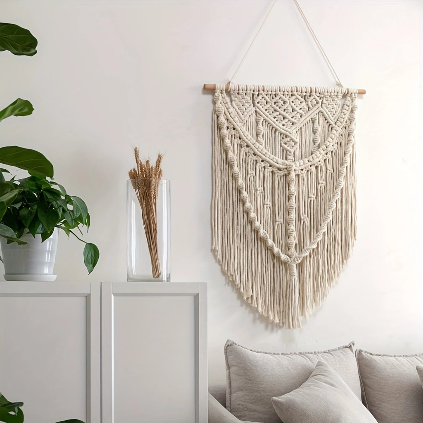 1pc Handmade Woven Macrame Tapestry Wall Hanging