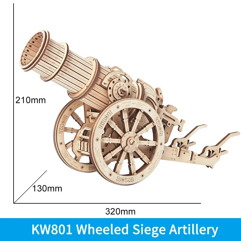 DIY 3D Wooden Puzzles Cannon Model