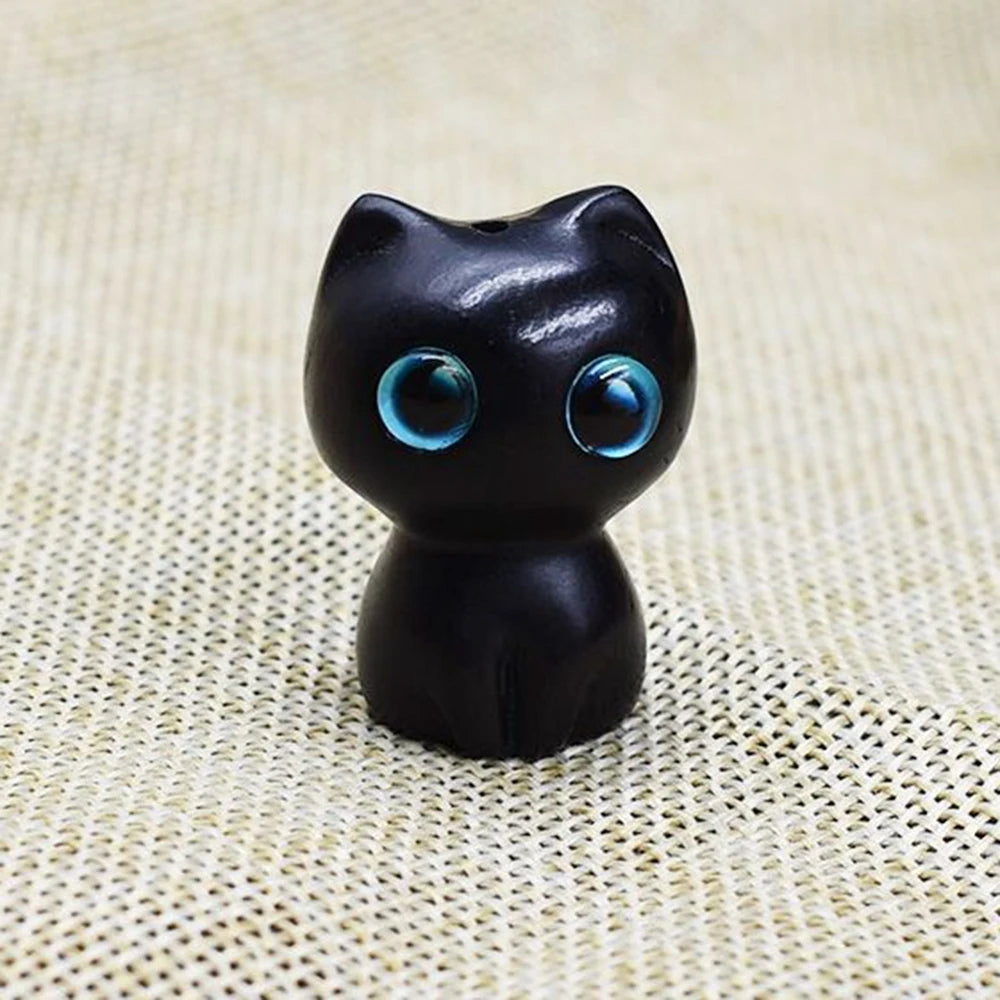 Handmade Wooden Mini Cat Decoration