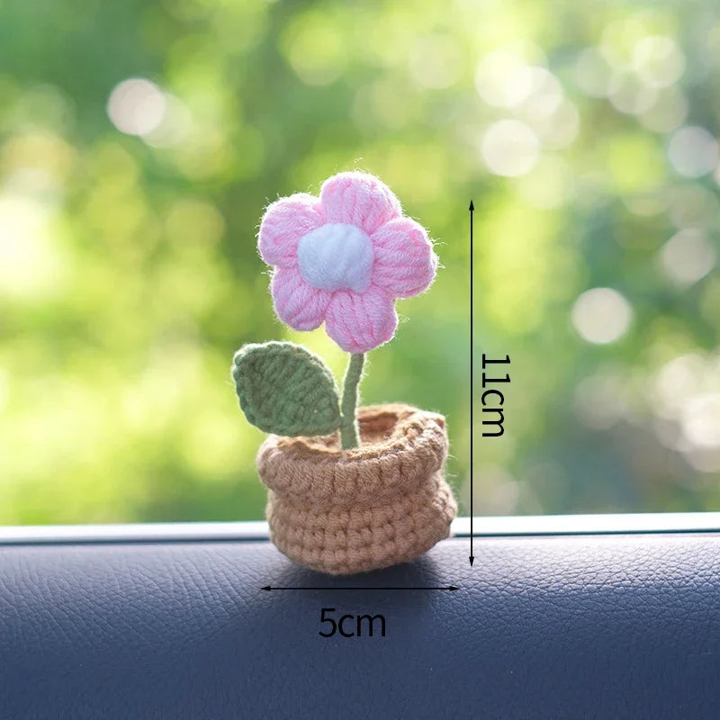 Handmade Crochet Mini Flowers Ornaments