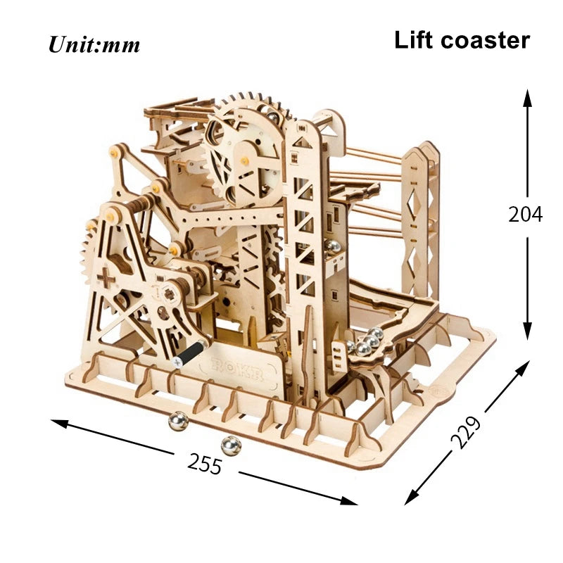 Marble Run 3D Wooden Puzzle DIY Model Kit