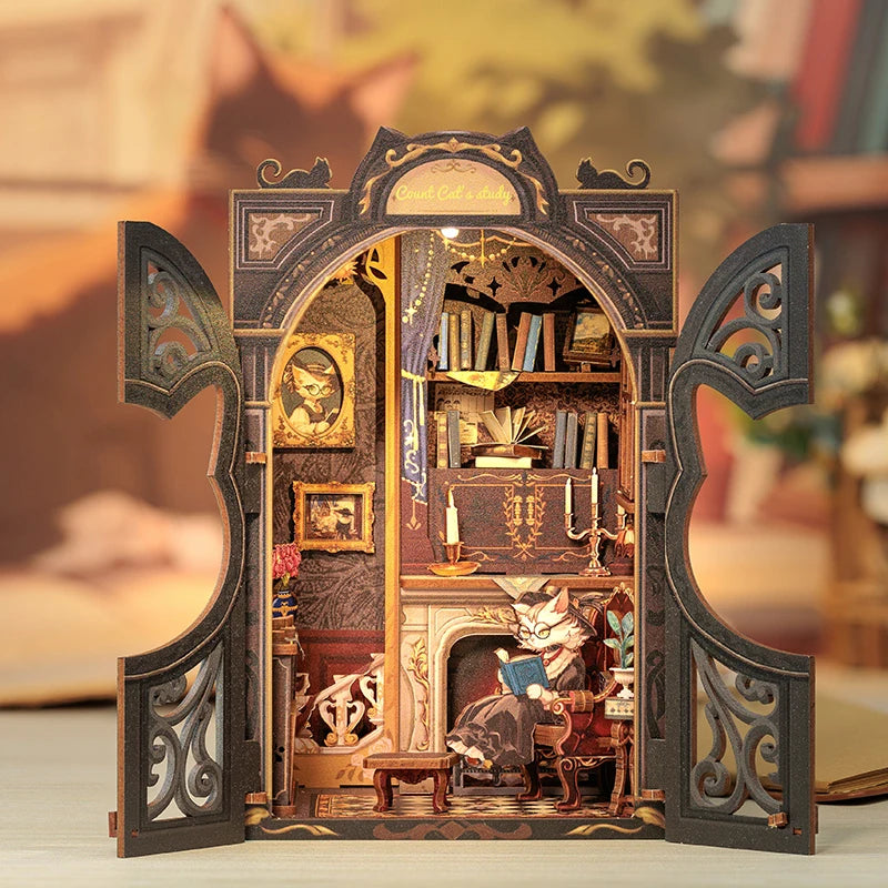 3D Puzzle Miniature Wooden Dollhouse with Lights