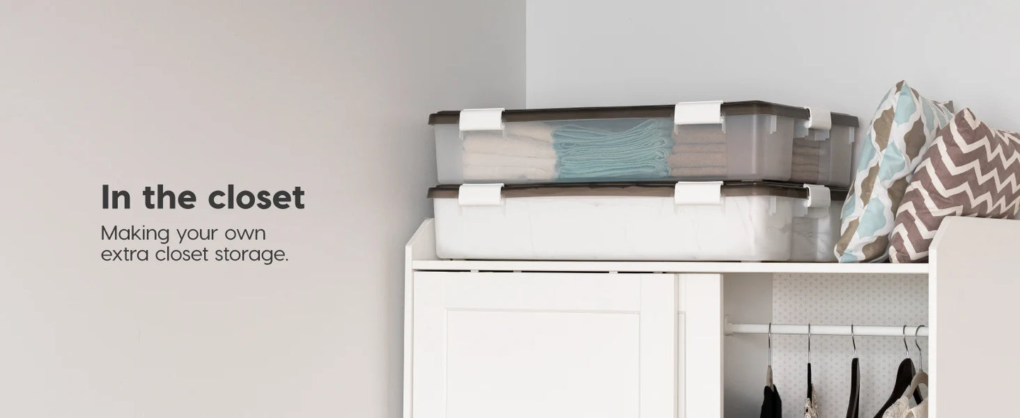 Plastic Storage Bins with Lids