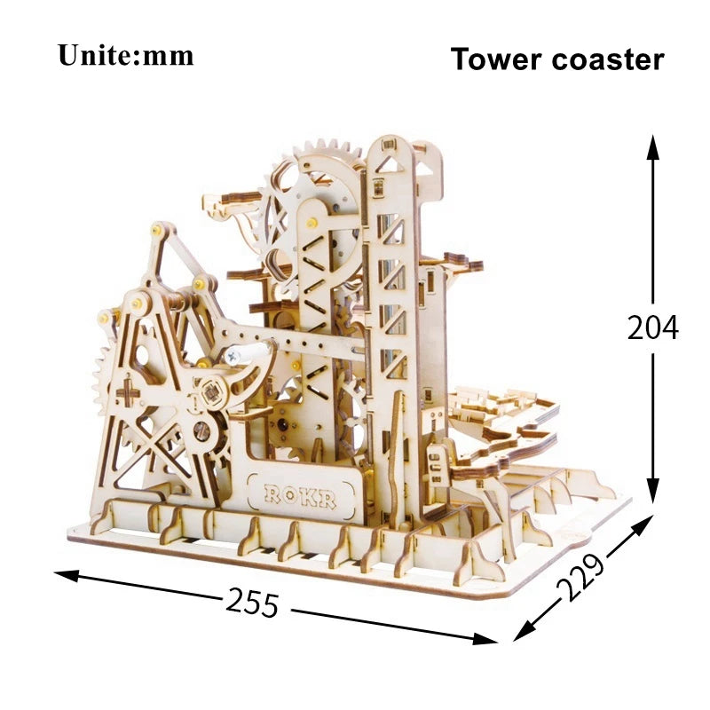 Marble Run 3D Wooden Puzzle DIY Model Kit