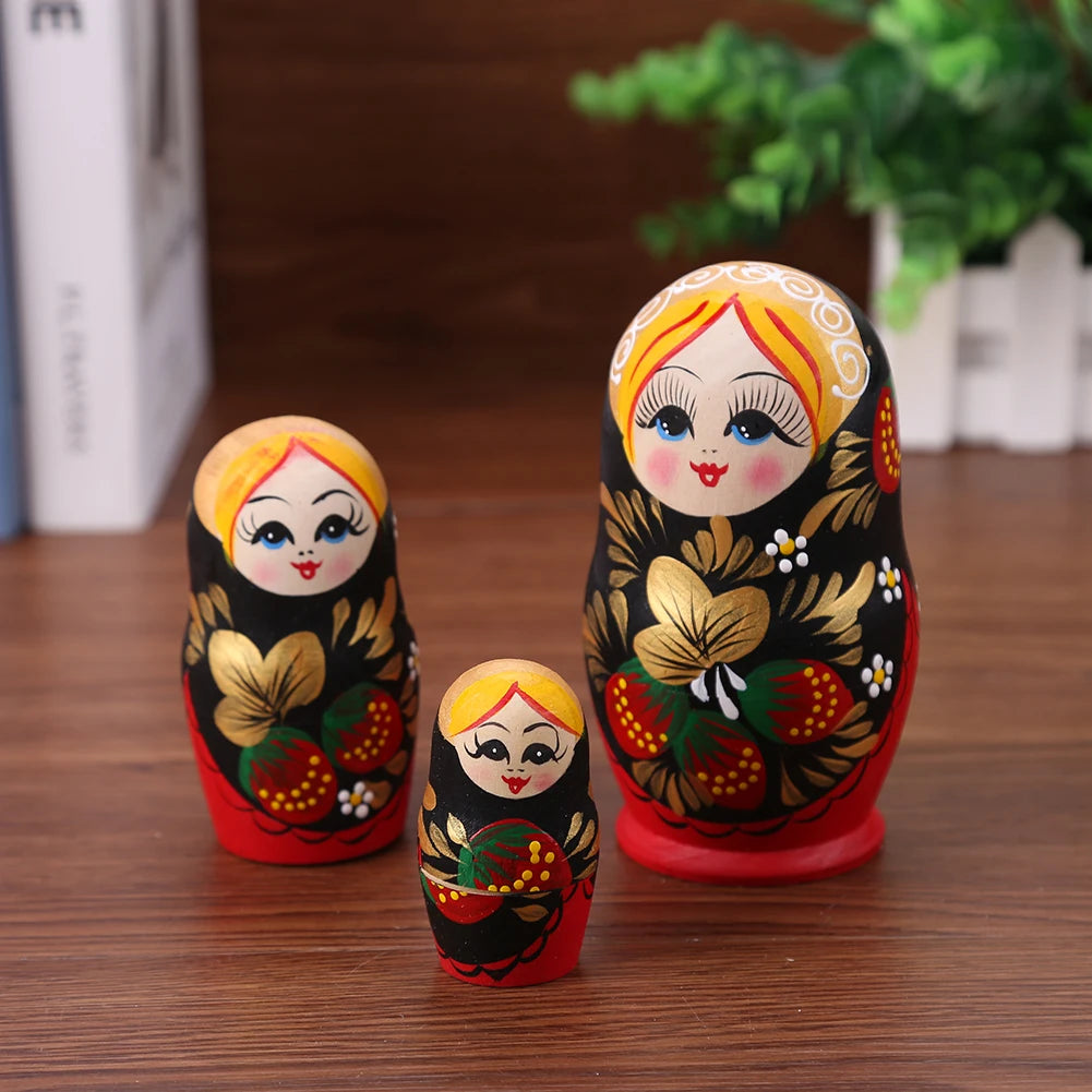 Hand Painted Wooden Nesting Dolls