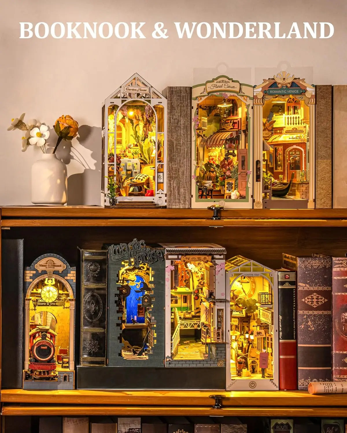 DIY Romantic Venice Book Nook Kit with LED Lights