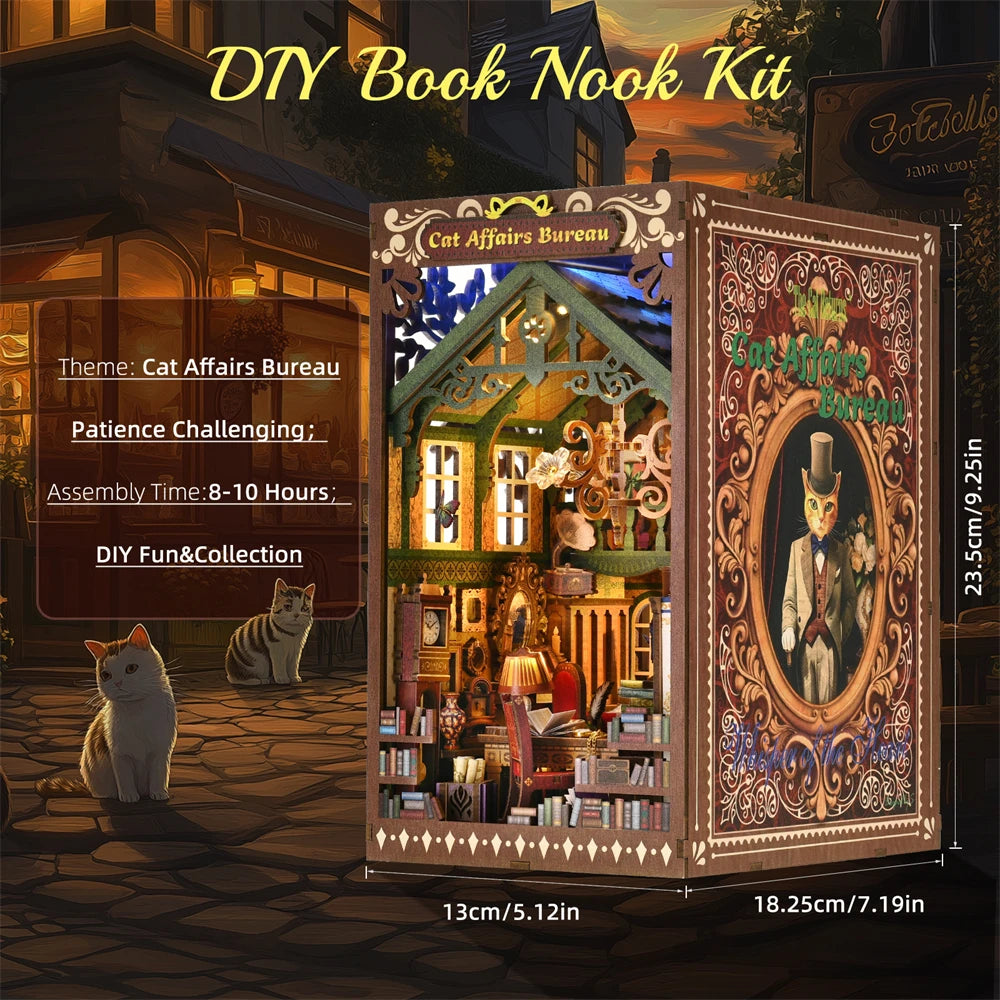 Book Nook Kit The Cat Returns DIY Wooden Puzzle