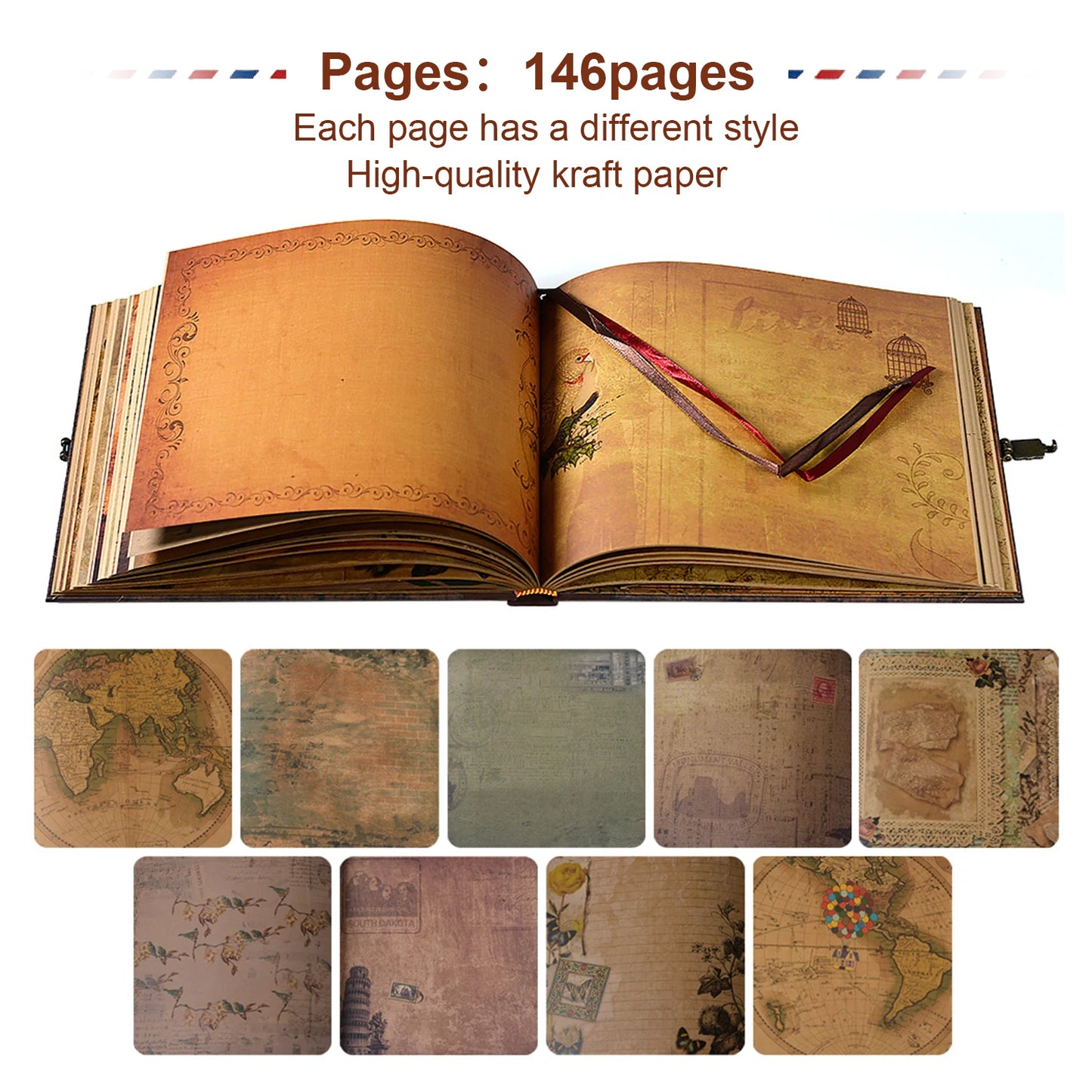 146 Page Handmade Photo Album Scrapbook