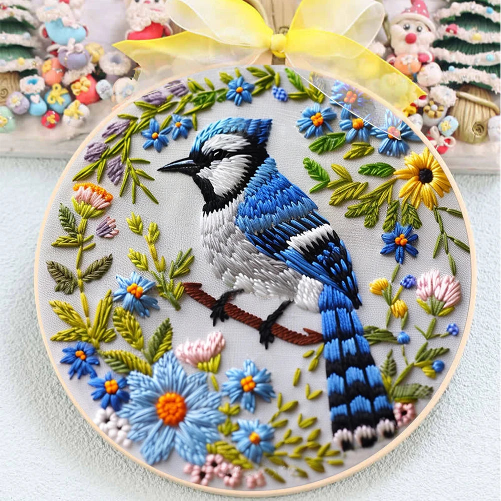Beginner Embroidery Kit with Hoop