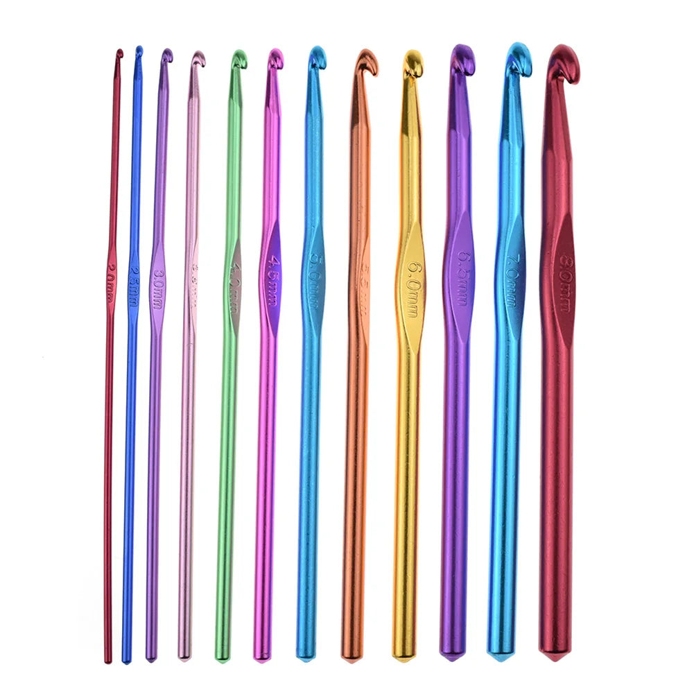 9 in 1 USB Light Up Crochet Hook Knitting Needles w/ Interchangeable Heads