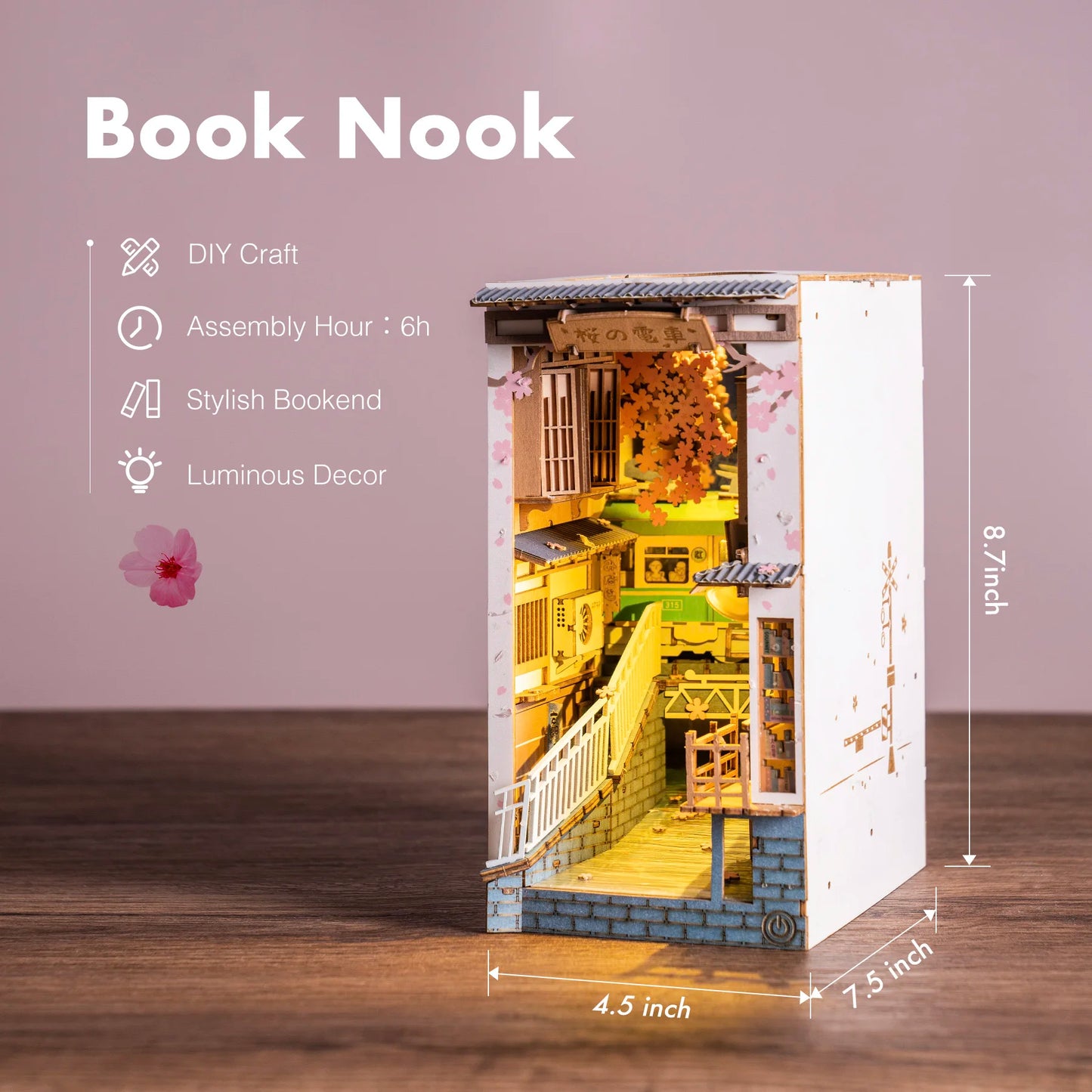 DIY Wooden Miniature Book Nooks