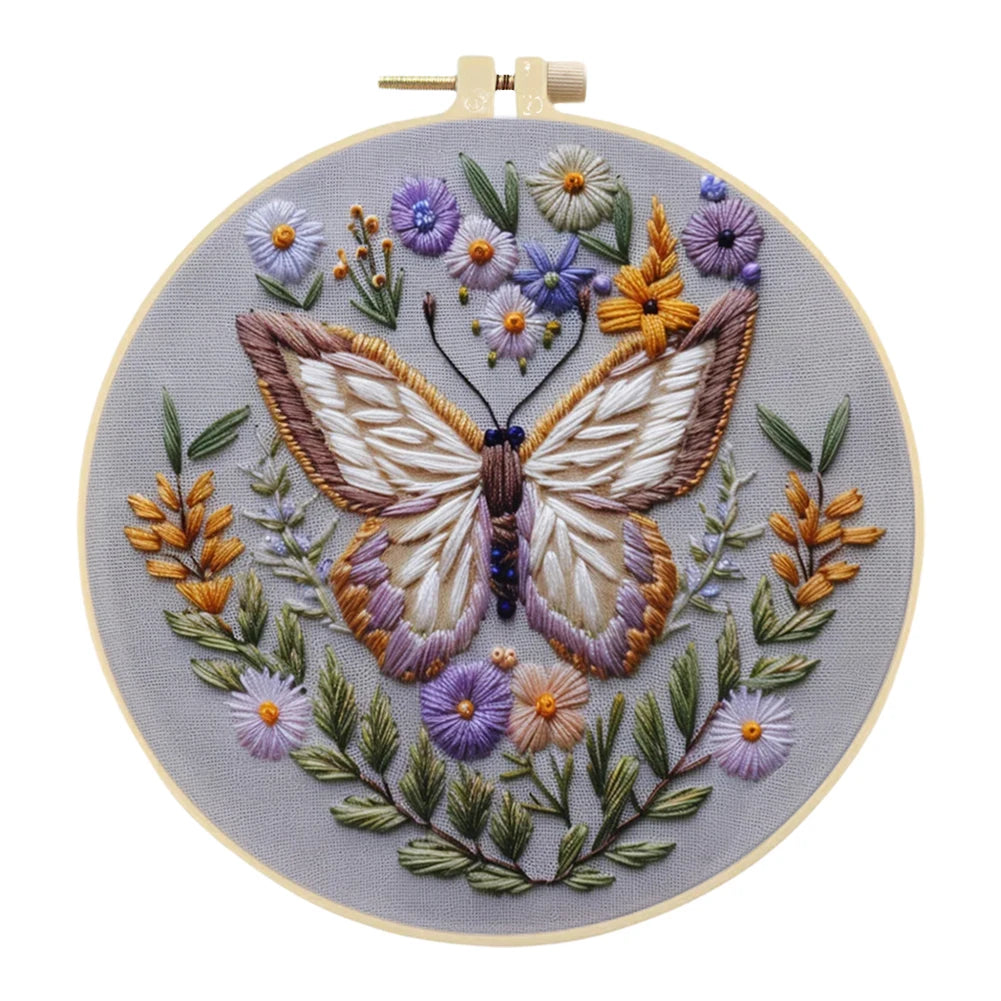 Beginner Embroidery Kit with Hoop