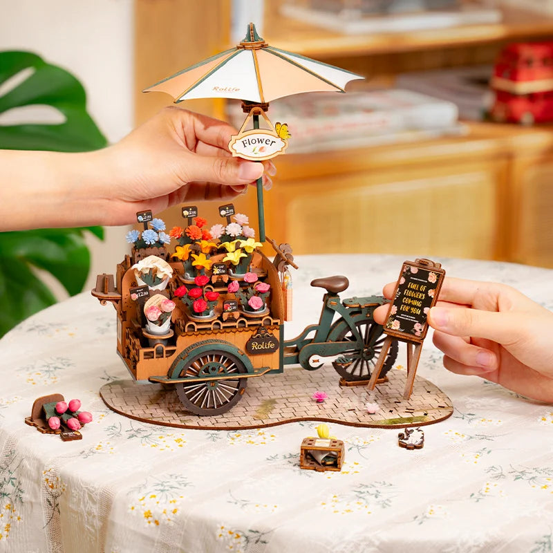 Blossom Cart 3D Wooden Puzzle