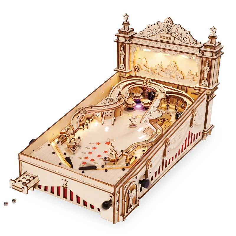 Pinball Machine 3D Wooden Puzzle Building Kit