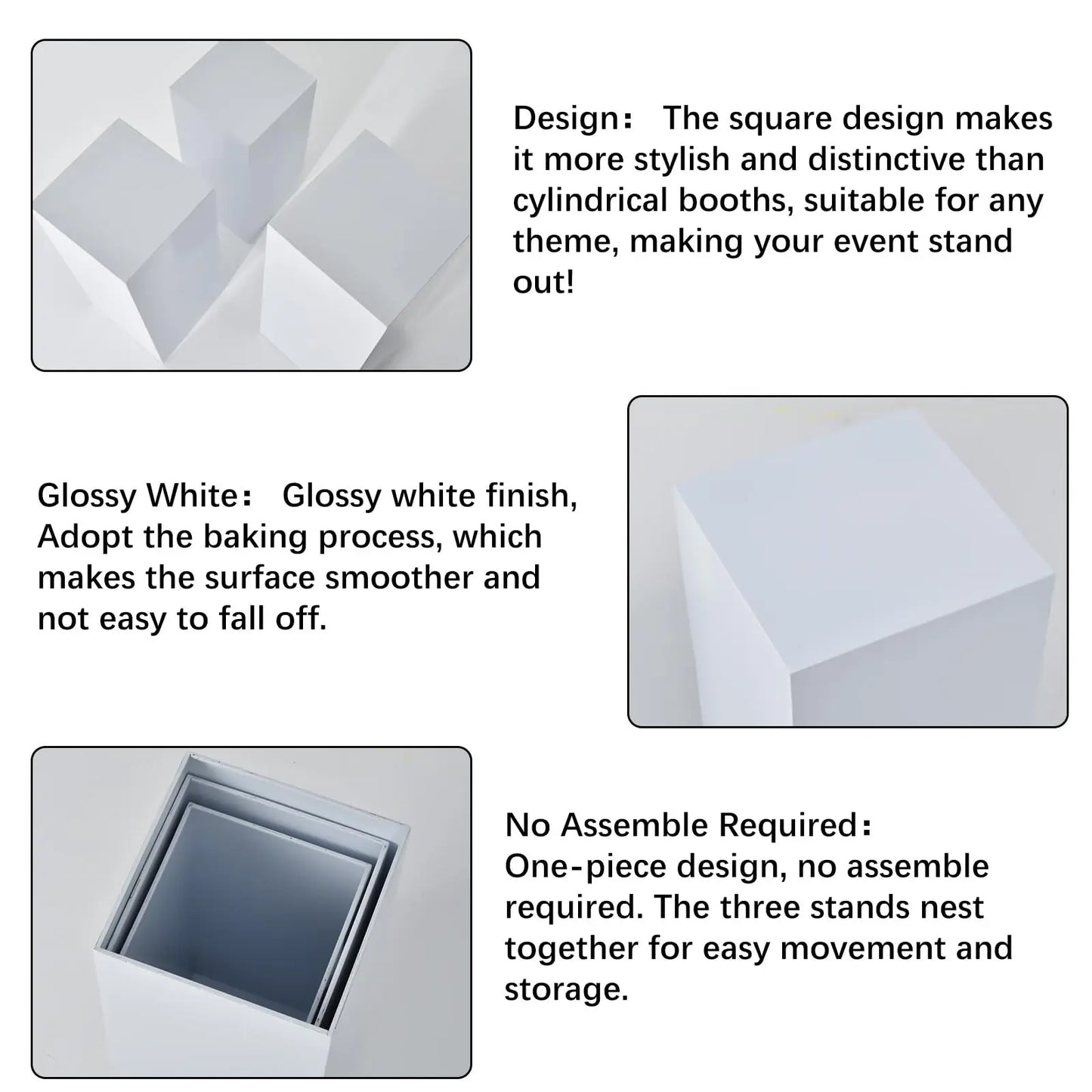 6PCS Metal Display Pedestal Stand