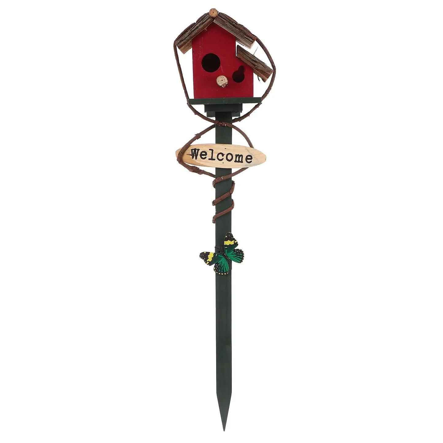 Outdoor Garden Bird House with Pole